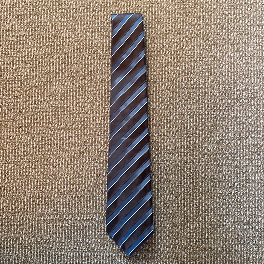Dolce & Gabbana / Necktie / Brown & Gray Stripes - Picture 2 of 7